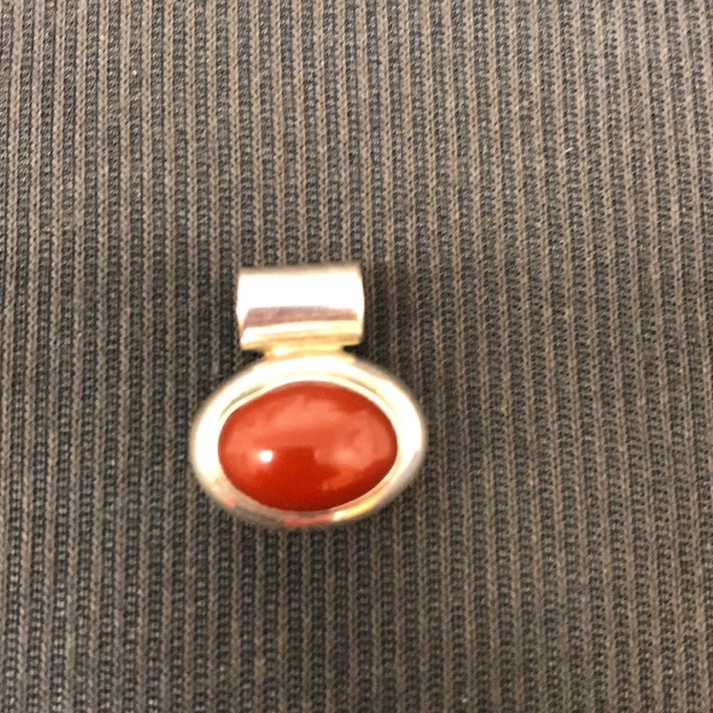 Carnelian Pendant 9.25 Sterling Silver